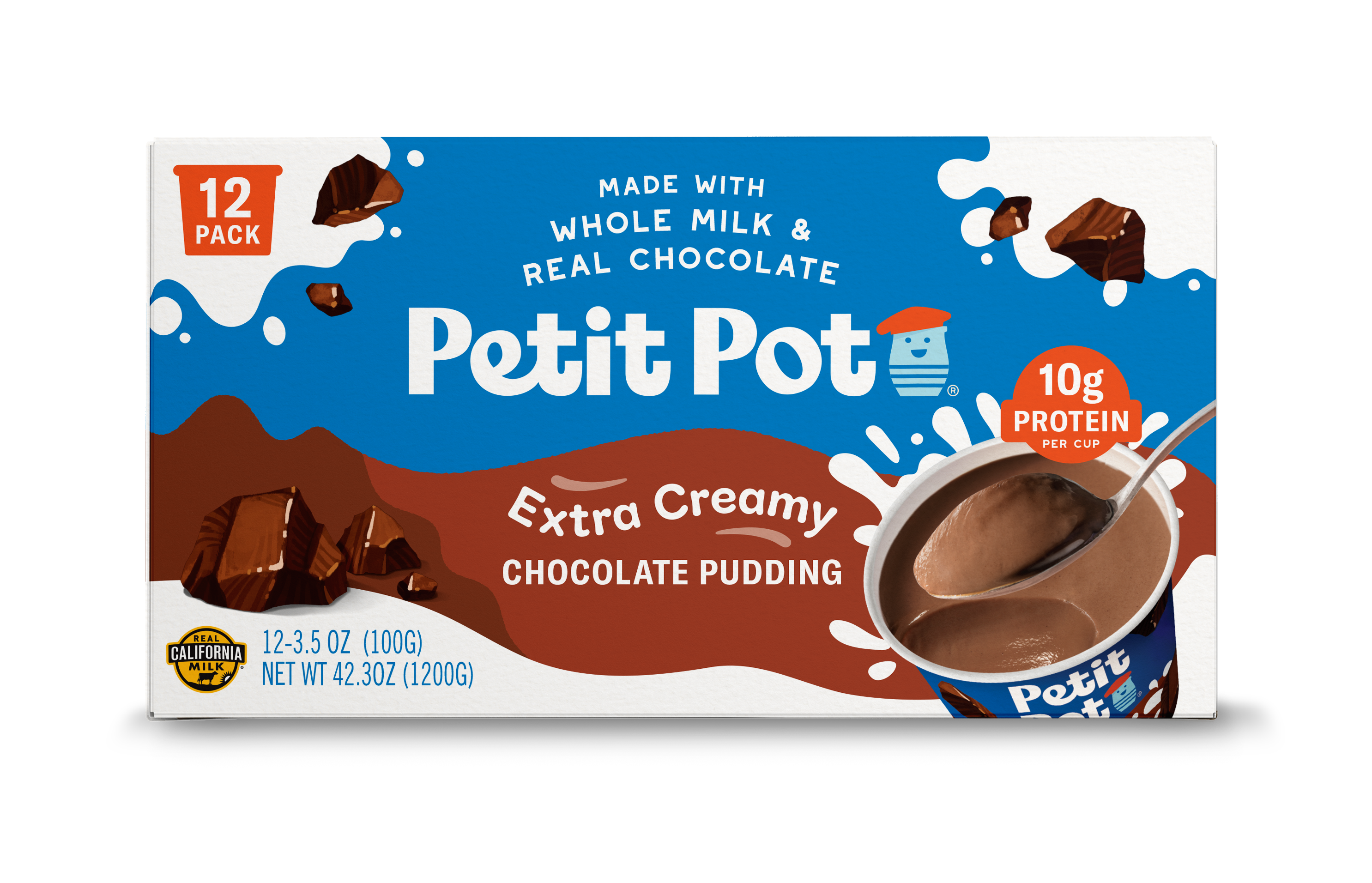 Petit Pot Extra Creamy Chocolate Pudding, 12-pack