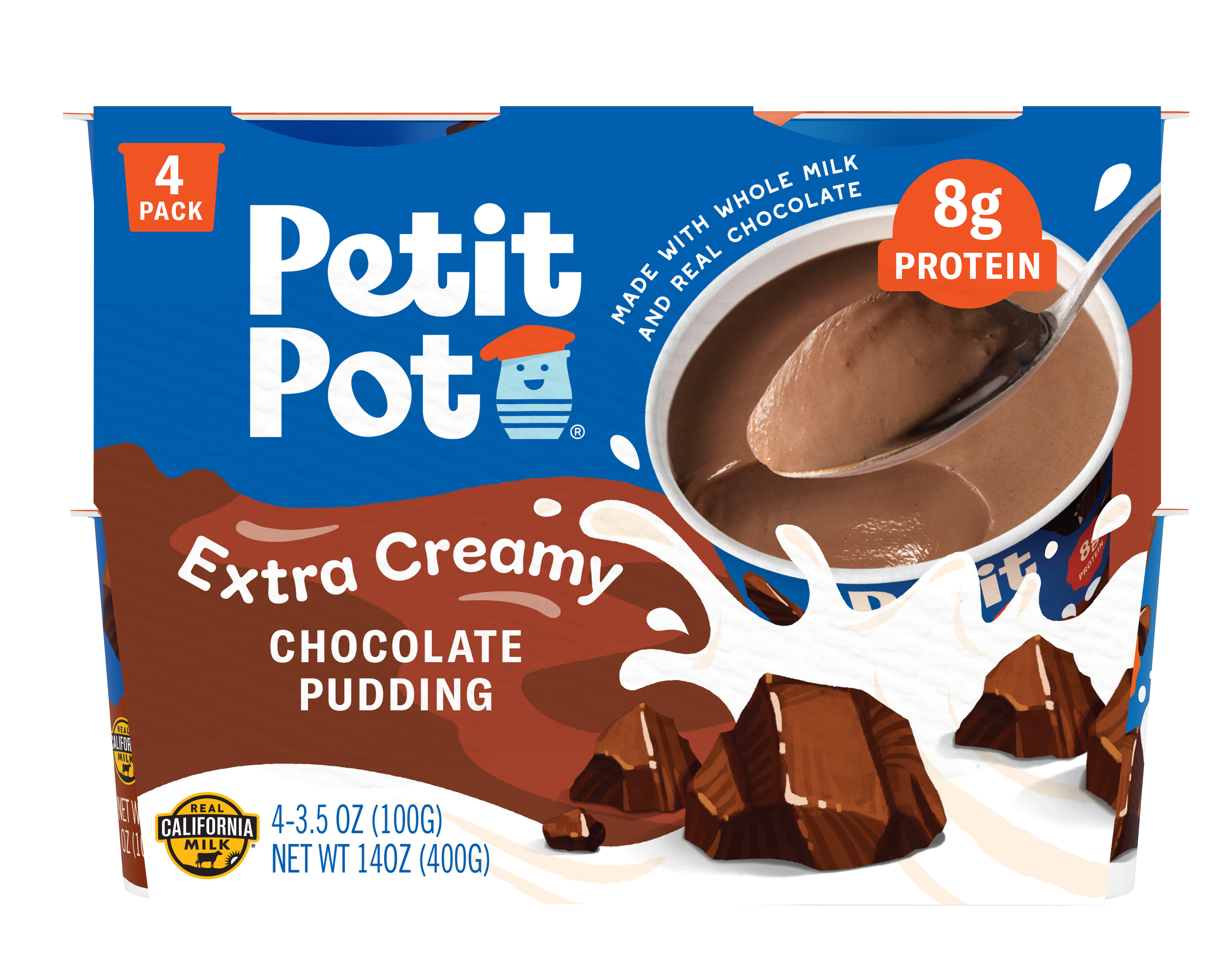 Petit Pot Extra Creamy Chocolate Pudding, 4-pack